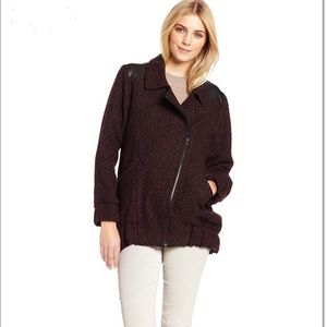 BCBGeneration twill burgundy coat